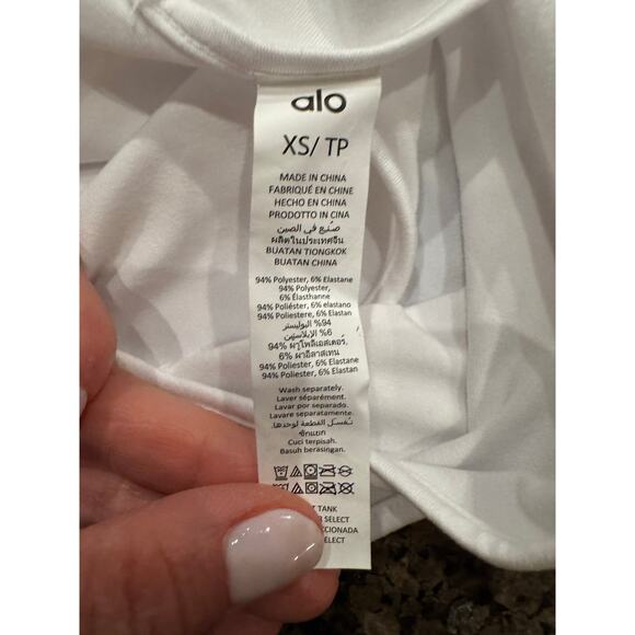 Alo Yoga Select Tank - White size XS (new) - Picture 7 of 7
